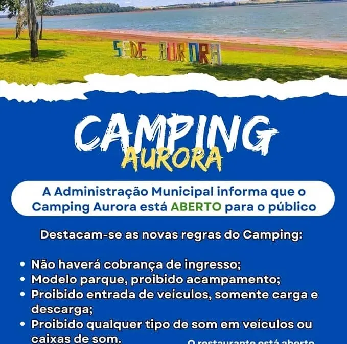 Depois de Mais de Meio Ano, o Camping Aurora em Quinze de Novembro, Capital das Águas, Vai Reabrir com Novas Regras