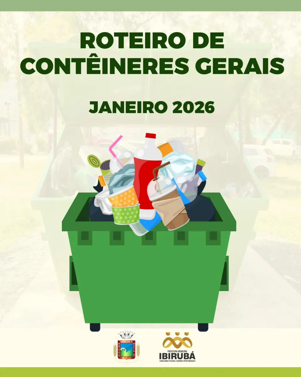 ADMINISTRAÇÃO MUNICIPAL DIVULGA CRONOGRAMA DE INSTALAÇÃO DE CONTÊINERES PARA DESCARTE DE MATERIAIS EM JANEIRO