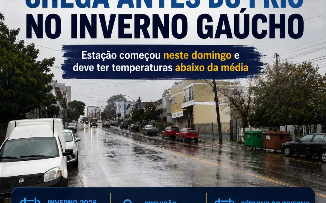 Chuva chega antes do frio no inverno gaúcho; estação começou neste domingo e deve ter temperaturas abaixo da média
