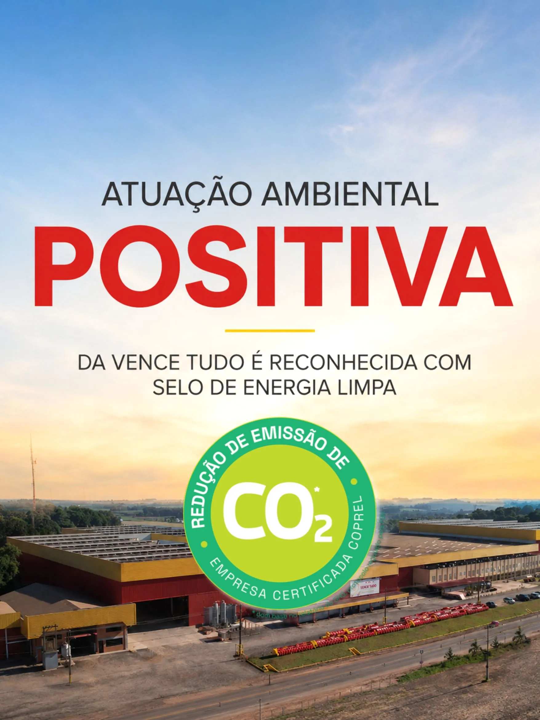 Atuação ambiental positiva da Vence Tudo é reconhecida com Selo de Energia LimpaAtuação ambiental positiva da Vence Tudo é reconhecida com Selo de Energia Limpa