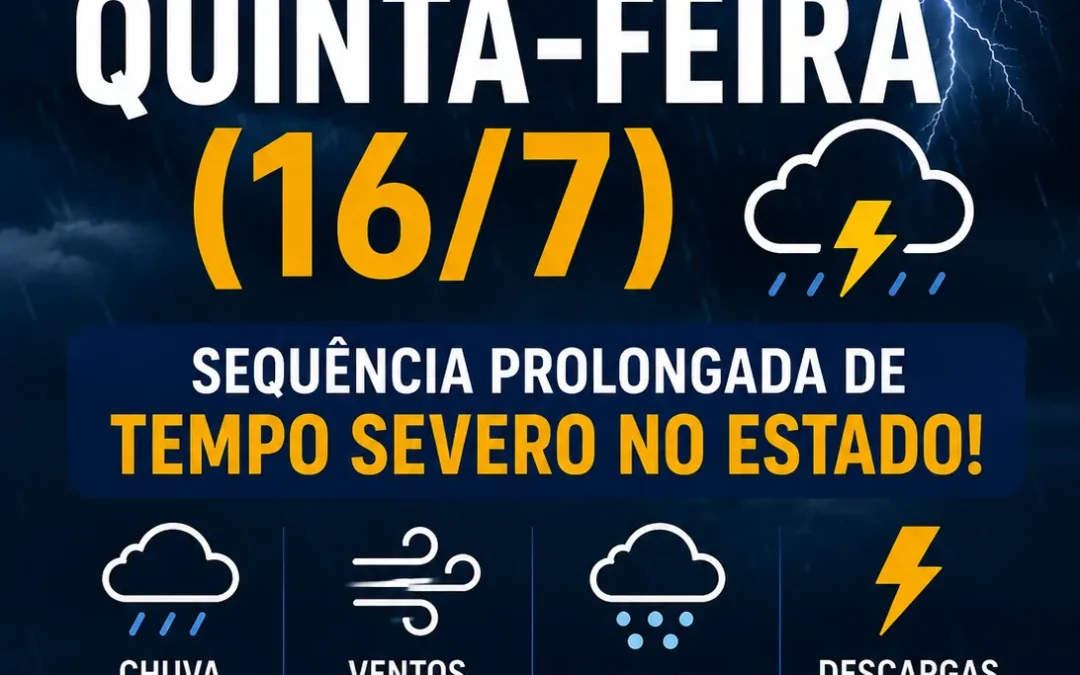 Defesa Civil alerta para sequência de temporais no Rio Grande do Sul a partir de quinta-feira; Alto Jacuí está em área de atenção