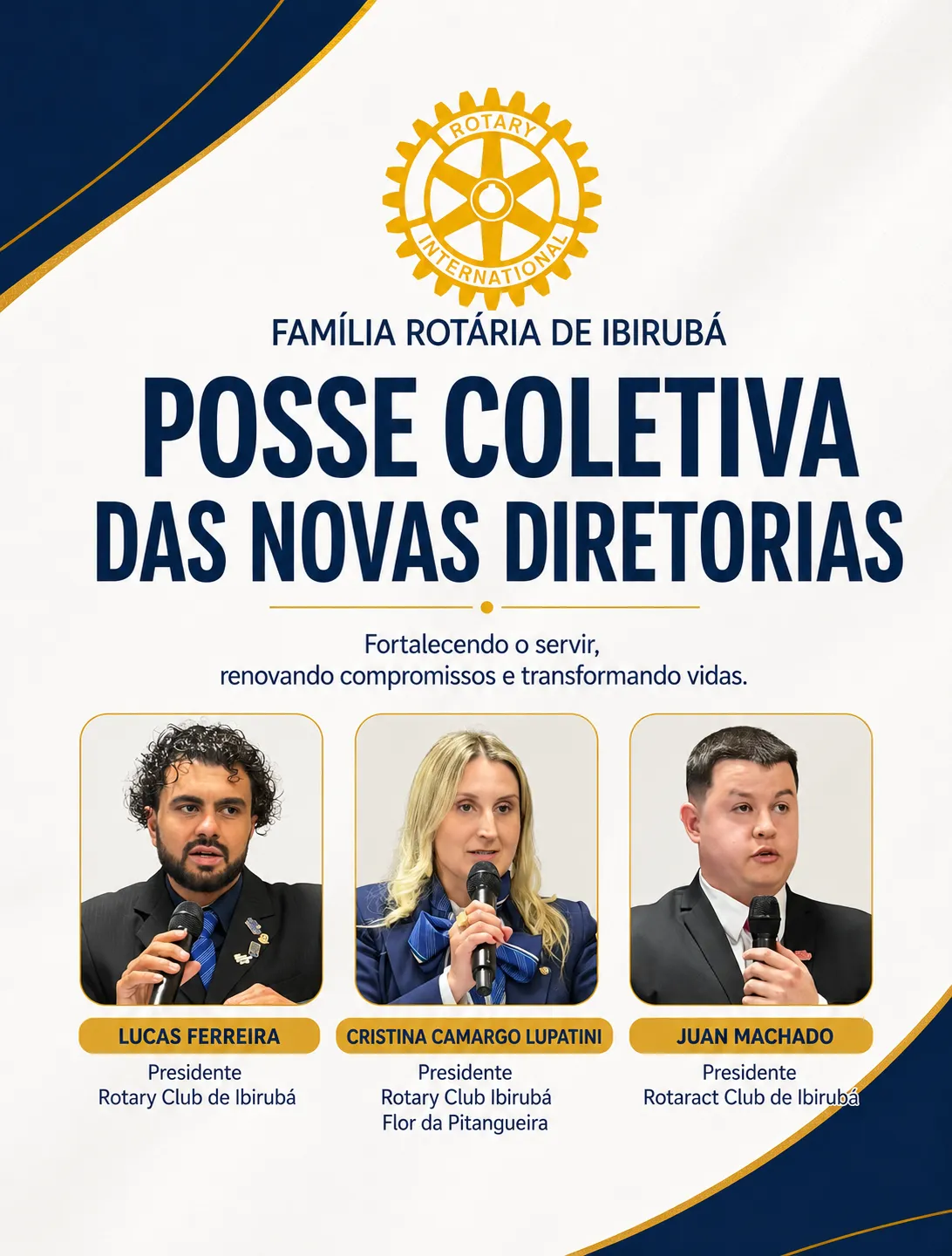 Família Rotária de Ibirubá empossa novas diretorias e celebra o legado das gestões anteriores