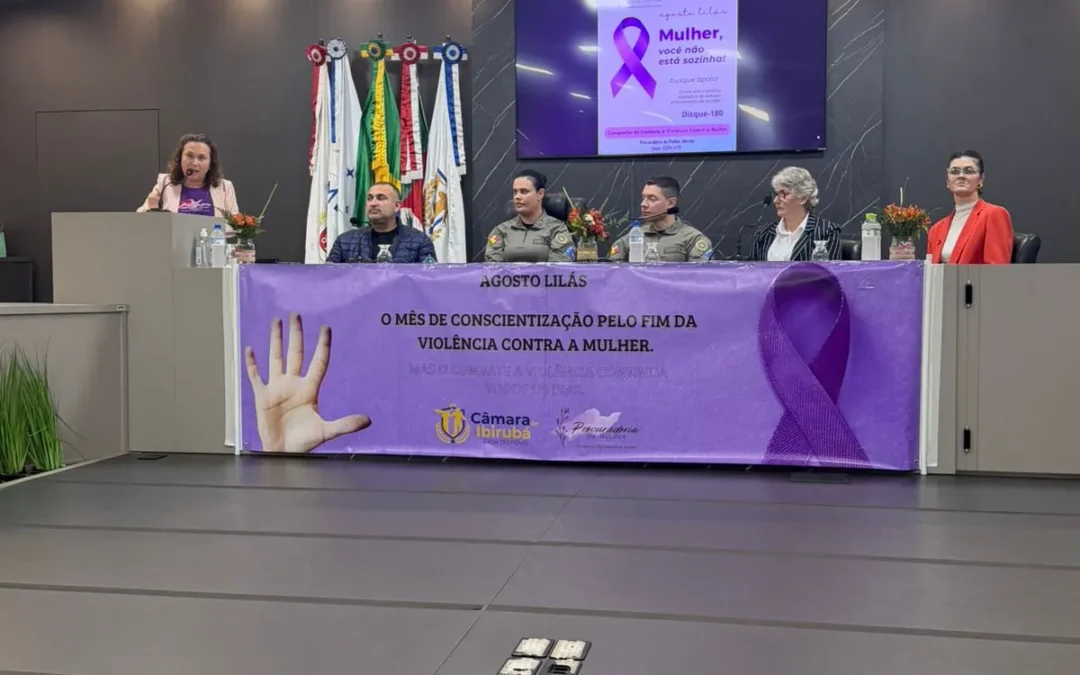 Agosto Lilás: palestra destaca atuação da Patrulha da Mulher em Ibirubá