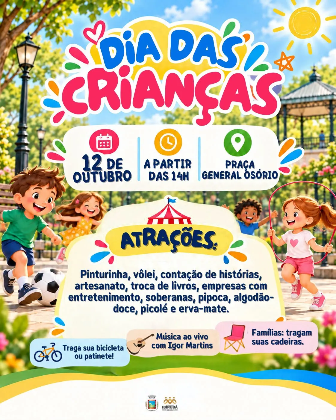 Ibirubá terá programação especial de Dia das Crianças na Praça General Osório