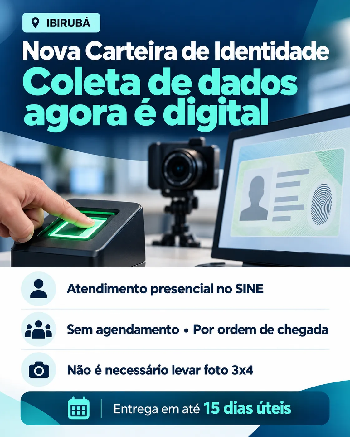 Ibirubá moderniza emissão da Carteira de Identidade e reduz prazo de entrega